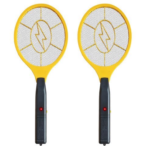 TRIDOK two-pack electric fly swatter ready for outdoor insect control