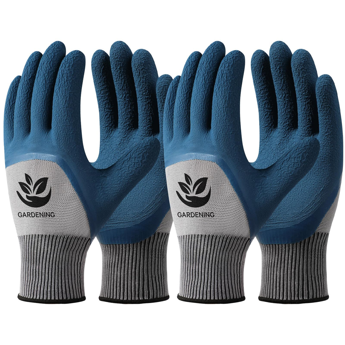 Trifabricy garden gloves in blue-grey palm for comfortable protection during planting and pruning
