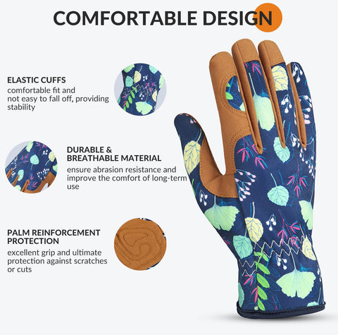 Trifabricy breathable back fabric keeps hands cool during long gardening sessions.