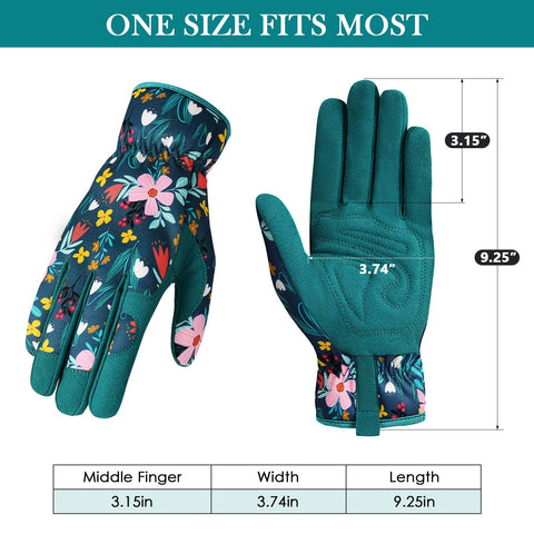 Breathable back panel keeps hands cool during garden work