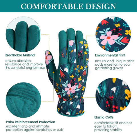 Elastic wrist fit provides snug and secure wear with these gloves
