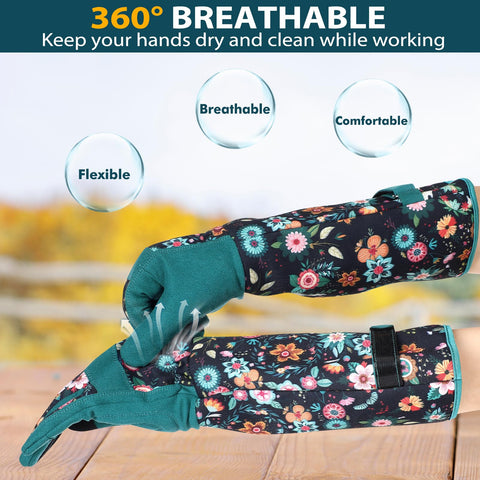 Trifabricy floral-design gloves add style while offering practical gardening protection