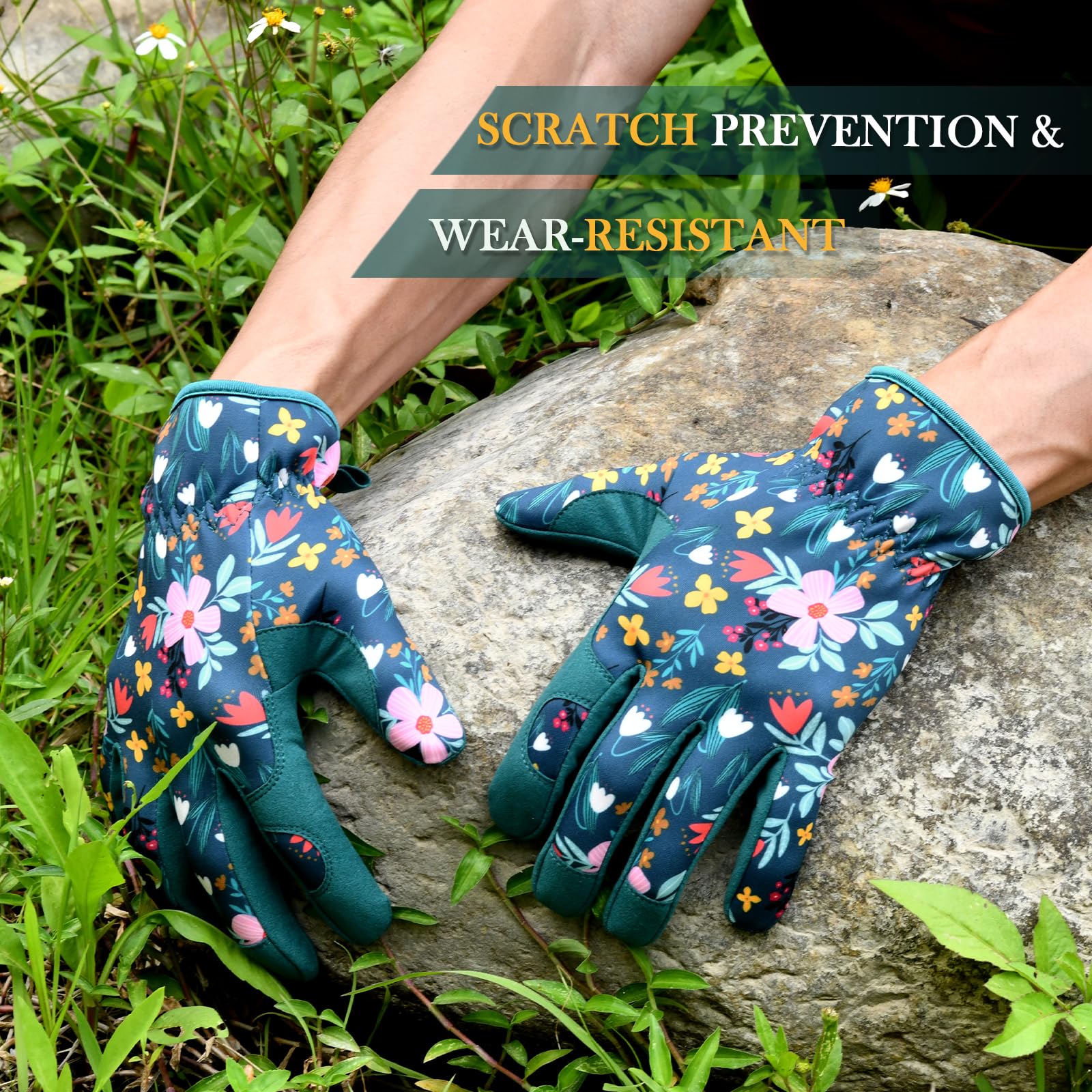 Trifabricy glove palm grip design enabling secure tool handling