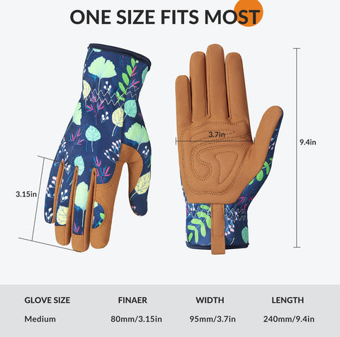 Trifabricy gloves offer snug, secure fit for all day comfort and reduced slipping.