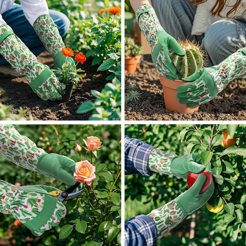 Trifabricy gloves remain comfortable in damp soil and wet tasks