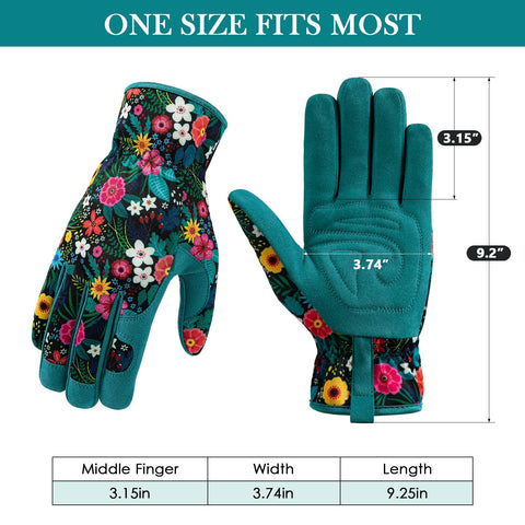 Trifabricy elastic-wrist garden gloves stay secure and prevent dirt entry