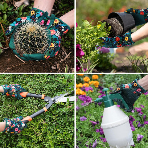 Trifabricy multi-purpose gloves suitable for weeding, planting and pruning