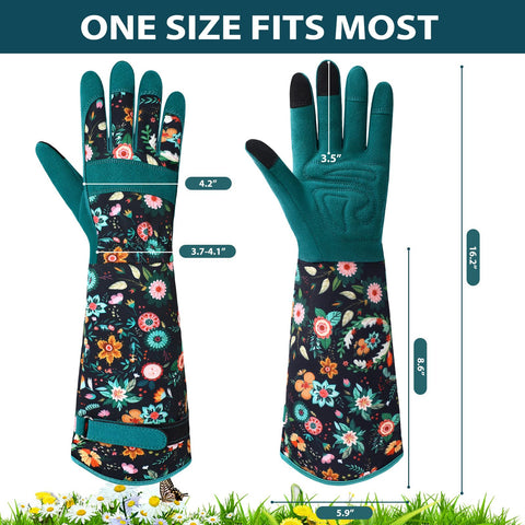 Trifabricy women gloves with thorn-proof palms for safe pruning and weeding