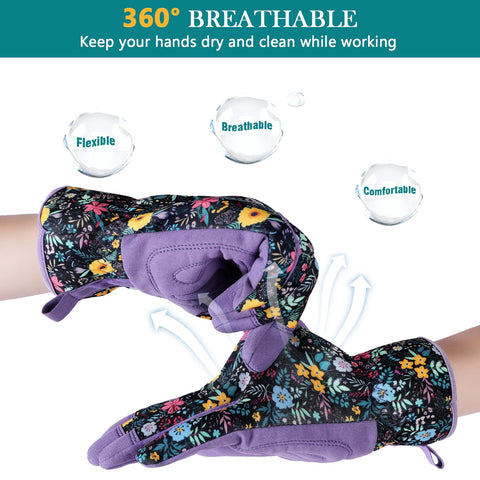 Trifabricy thorn-proof gloves highlight thorn-prone protection during pruning and weed pulling.