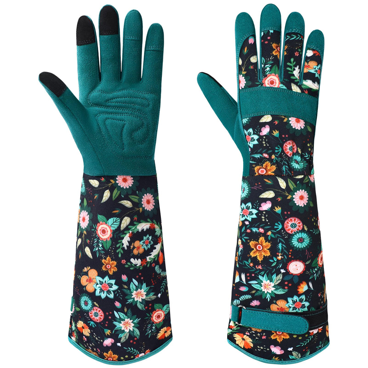 Trifabricy gardening gloves women—breathable long cuffs for all-day protection