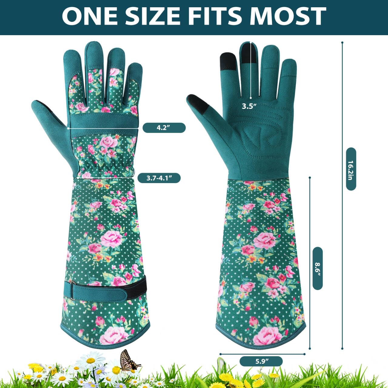 Trifabricy gardening gloves women grip thorn-proof design helps handle pruning without slips.