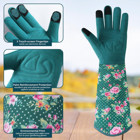 Trifabricy gardening gloves women touchscreen-capable allow phone use while gardening.