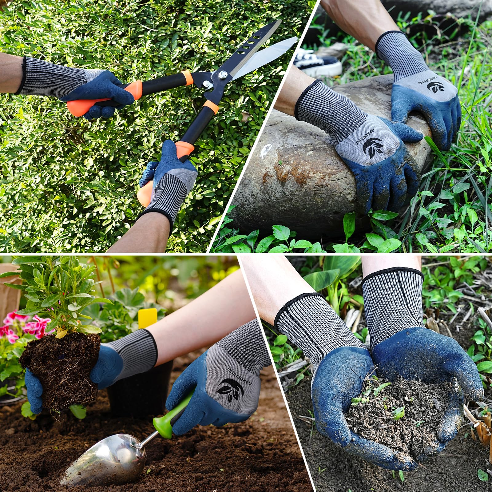 Trifabricy six-pack garden gloves ideal for gardeners and gifts