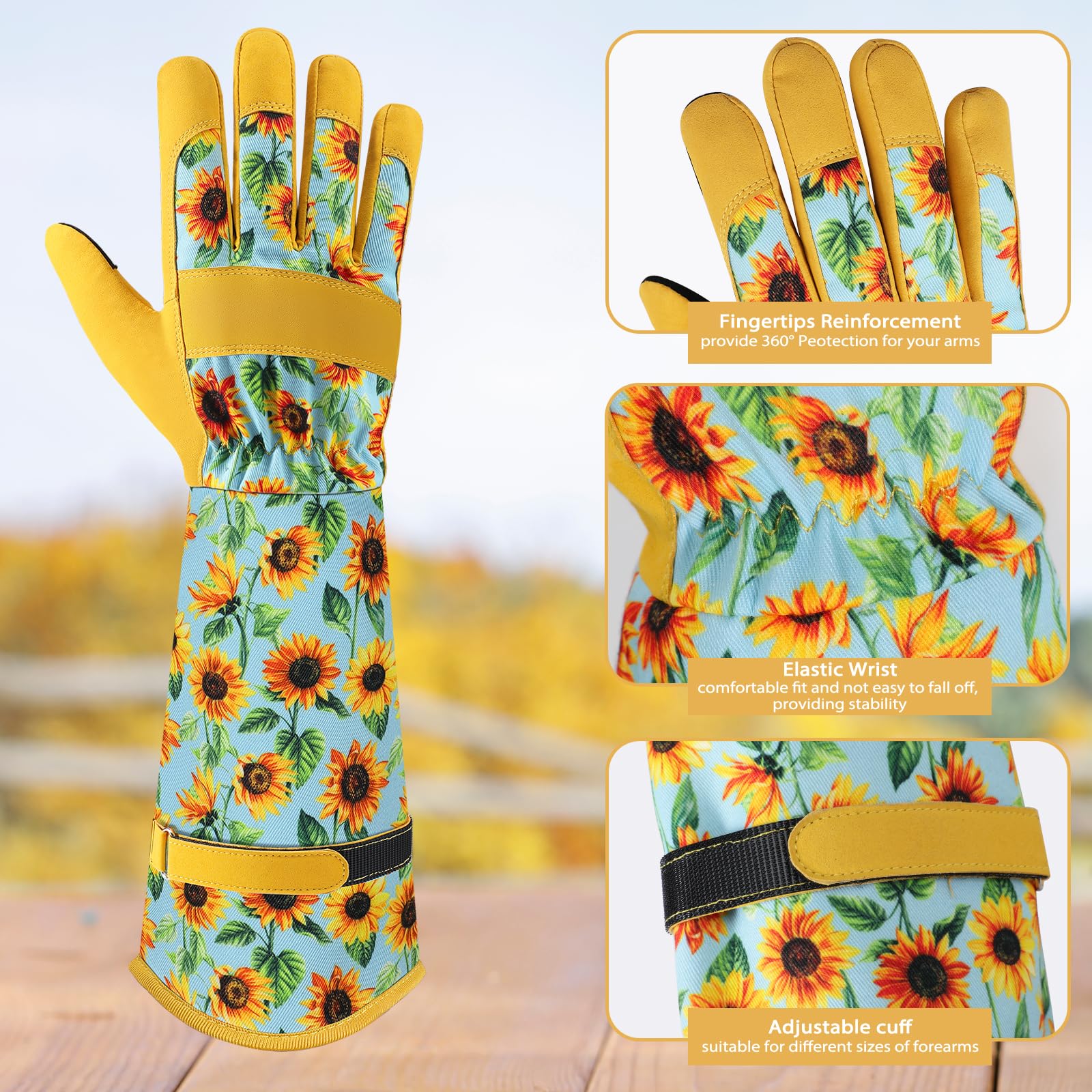 Trifabricy three-finger touchscreen garden gloves to use devices while gardening