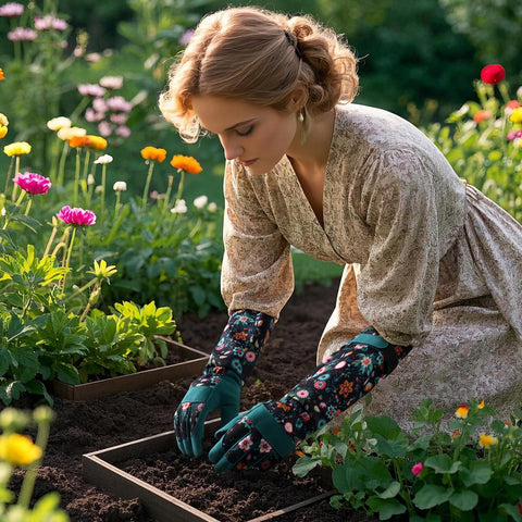 Trifabricy women gardening gloves provide a secure snug fit for various hand sizes