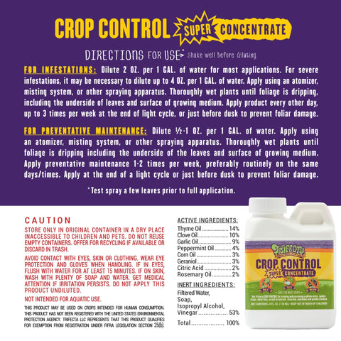 Trifecta Crop Control eco-friendly formula emphasizes safe plant care