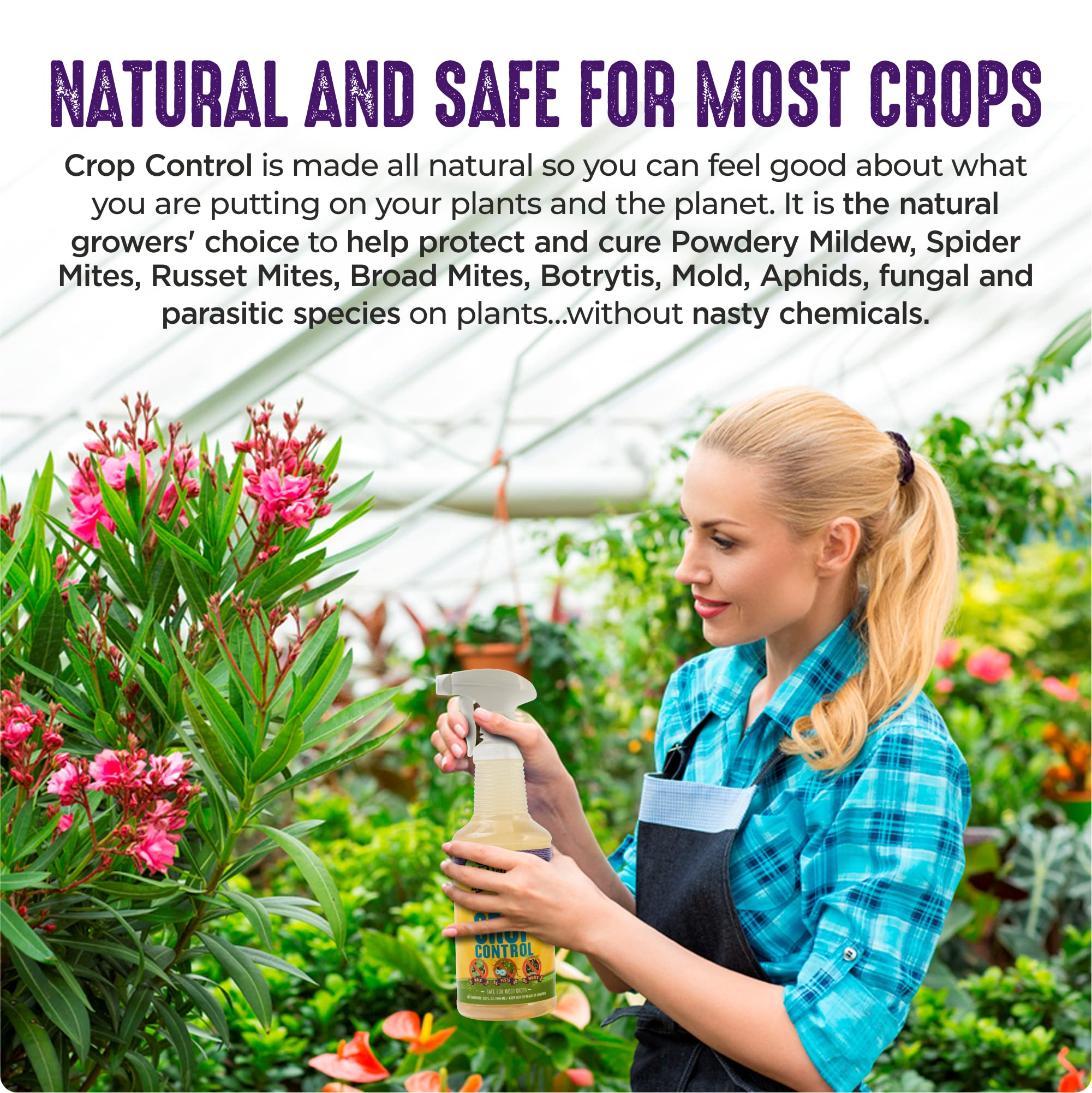 Trifecta Crop Control on indoor houseplants for pest-free foliage.