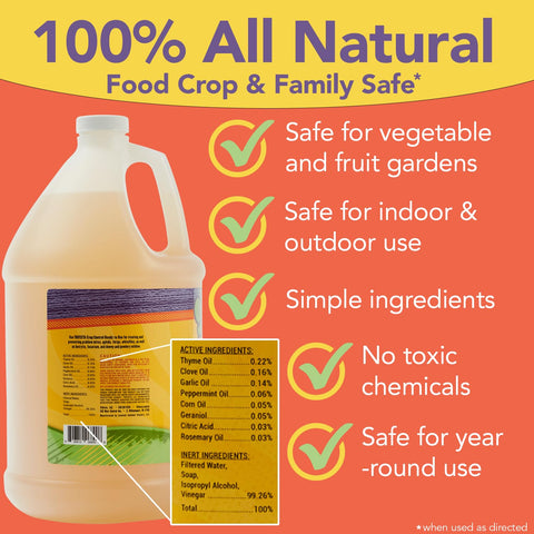 Trifecta Crop Control applied in outdoor garden for rapid, residue-free protection.