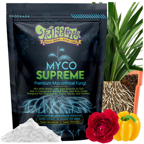 Trifecta Myco Supreme bottle pour demonstrates quick, even application for strong root development.