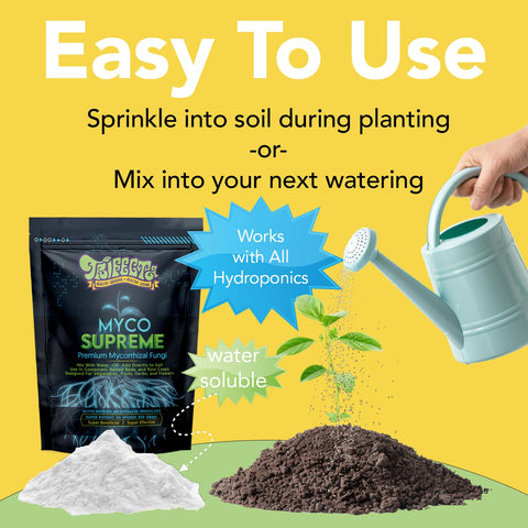 Trifecta Myco Supreme transplant-ready mix reduces stress during transplanting.