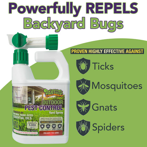 Trifecta Outdoor Pest Control sprayed on patio and lawn during gatherings.