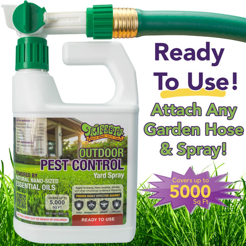 Trifecta Outdoor Pest Control weekend defense usage over backyard.