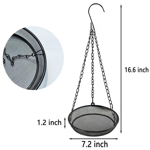 Triflice outdoor hanging setup for scenic backyard bird watching