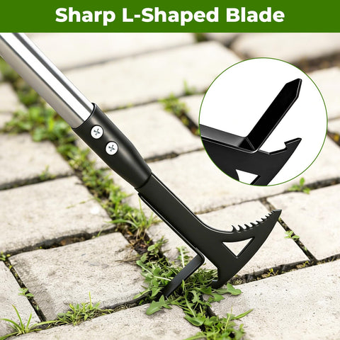 TrigenTeels ergonomic handle and balance reducing hand fatigue during weeding tasks.