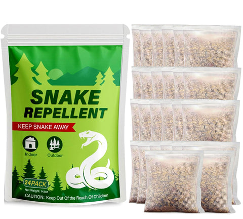 Trihood snake repellent pouches packaging shows the product branding and ready deterrent barrier for yards