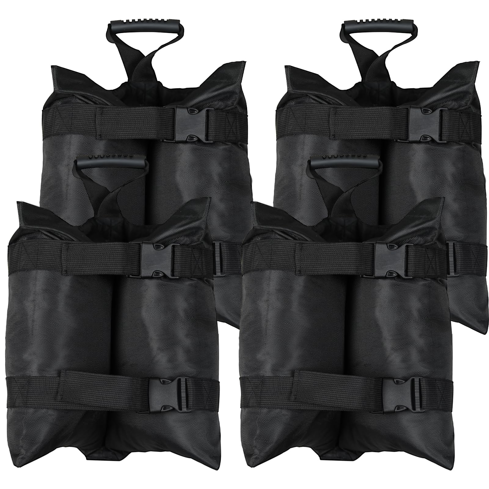 TRINKA canopy weights with 320lbs capacity attached to tent leg for wind stabilization.