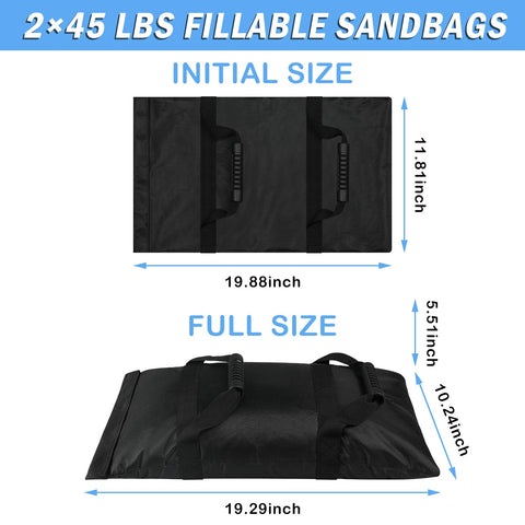 TRINKA fillable sandbags with spill-resistant Velcro closure for secure filling.