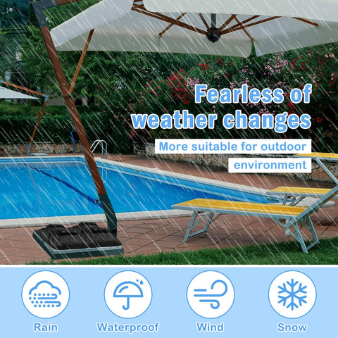 TRINKA universal weights suit patio bases, trampolines, and outdoor furniture.
