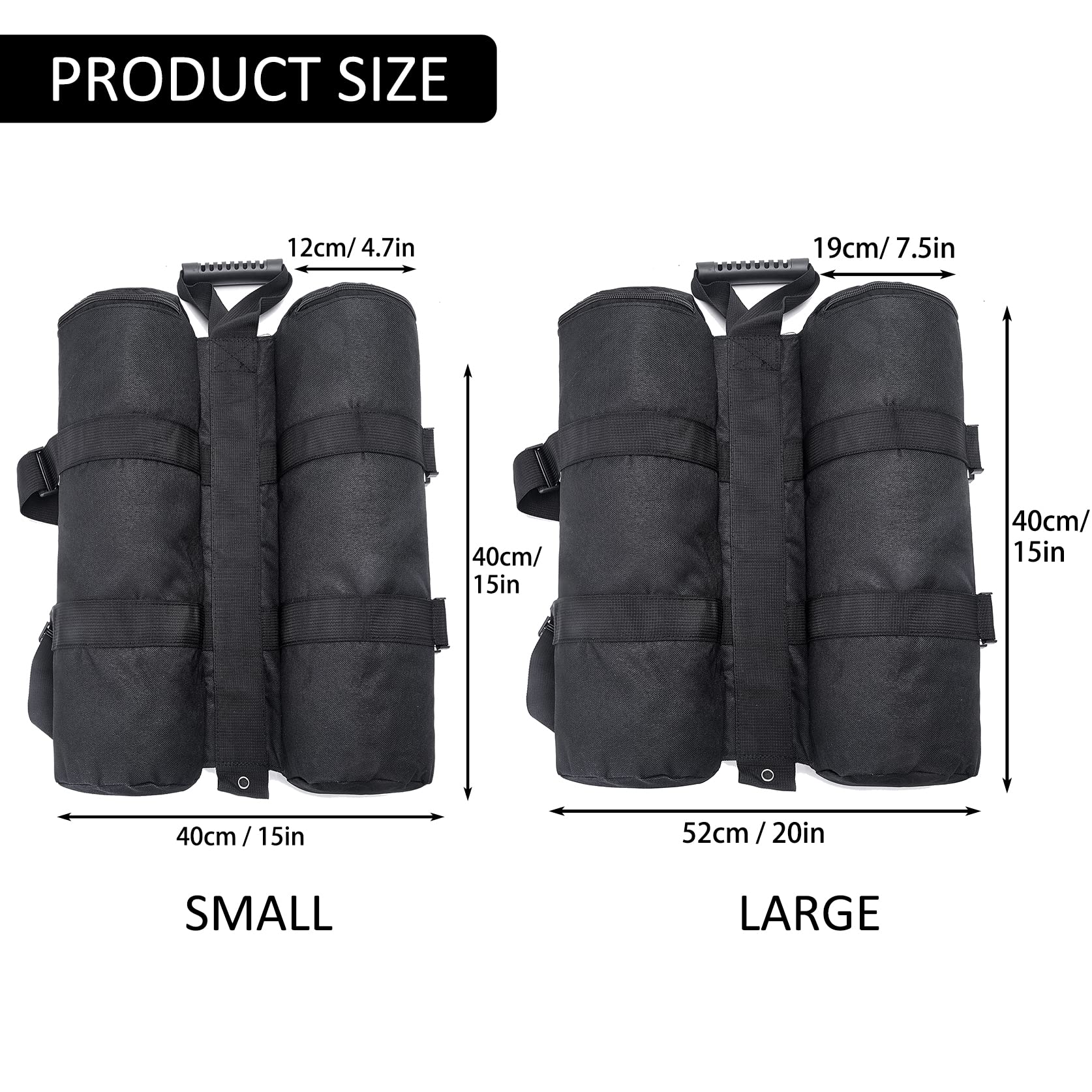 TRINKA weight bags filled with sand provide sturdy canopy support