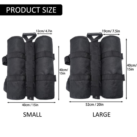 TRINKA weight bags filled with sand provide sturdy canopy support