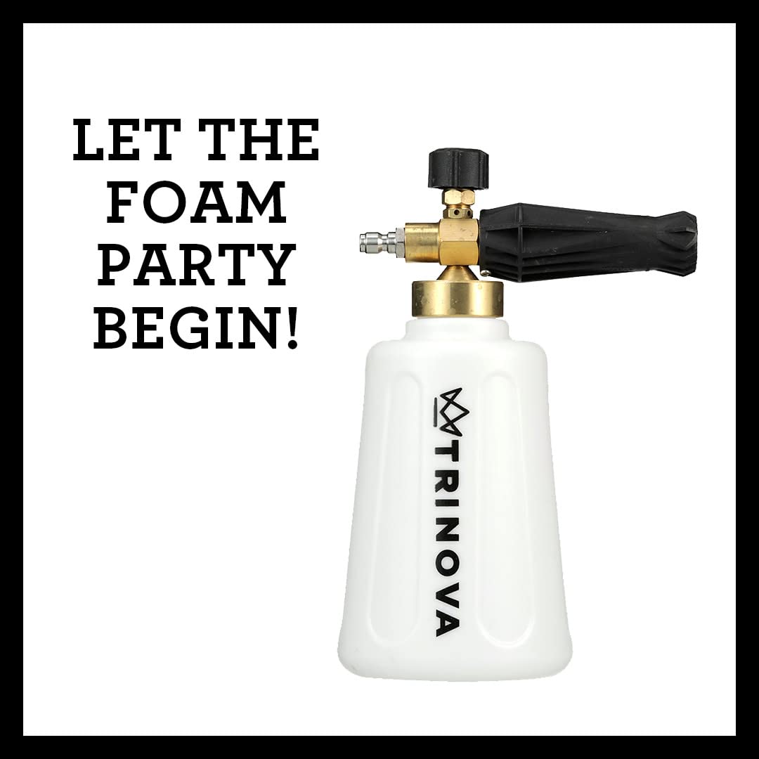 TriNova foam cannon knob control enables easy foam level customization.