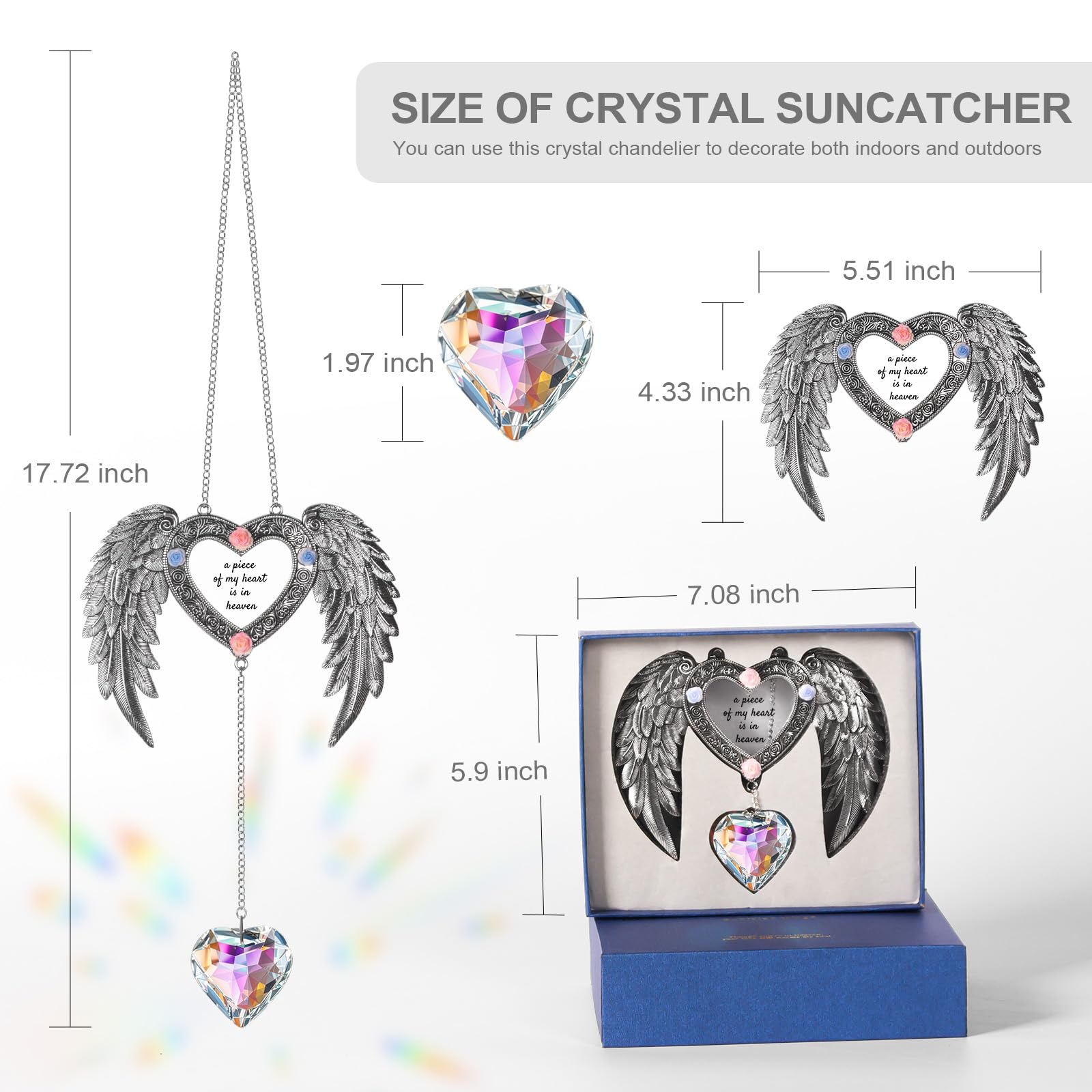 TRINYVORA memorial display hangs indoors or outdoors for a tranquil tribute