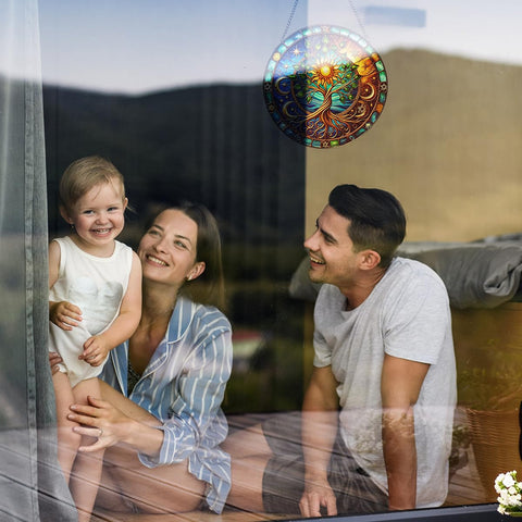 TRINYVORA sun catcher in window enhances color and ambience