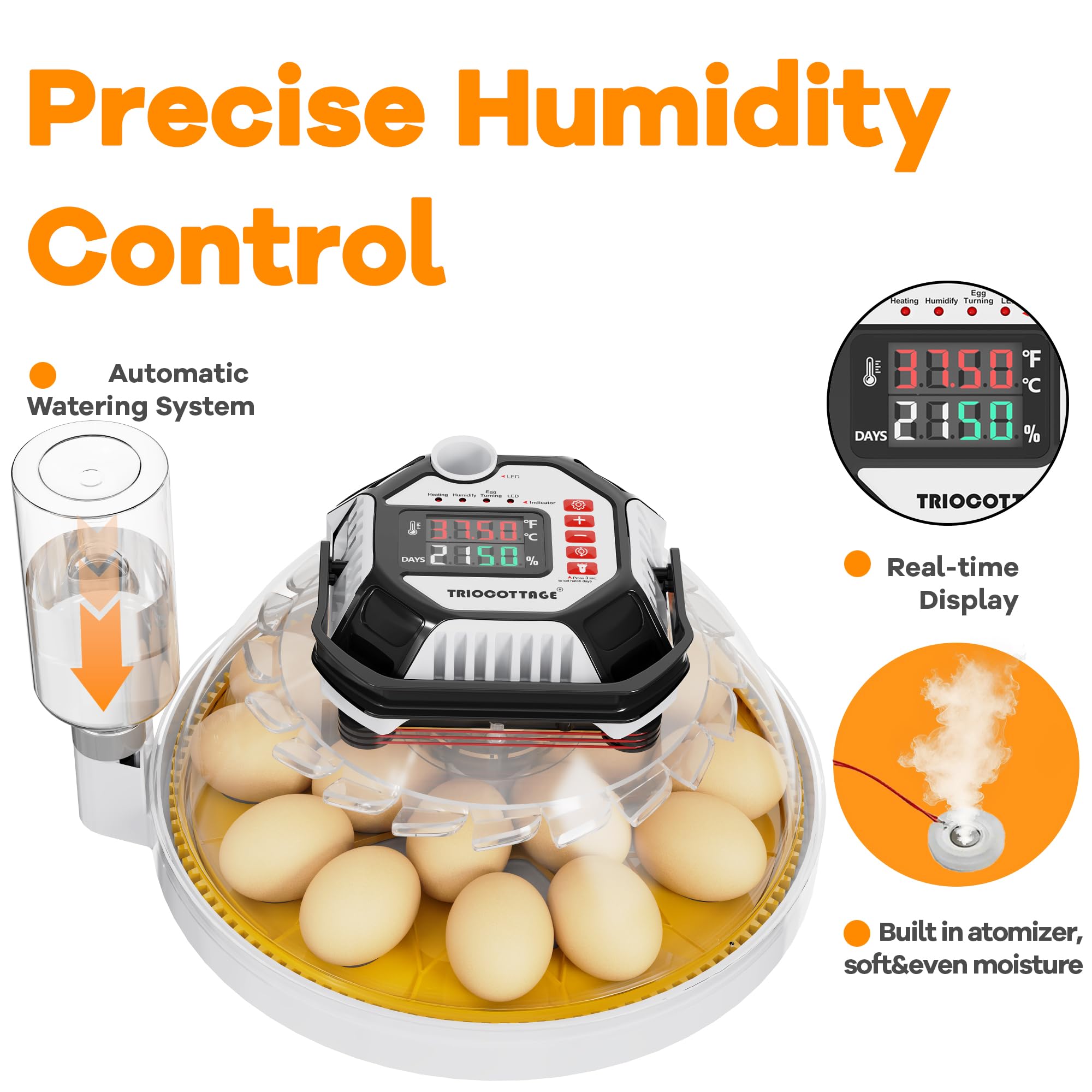 TRIOCOTTAGE incubator-transparent-lid-view allows easy monitoring during incubation.