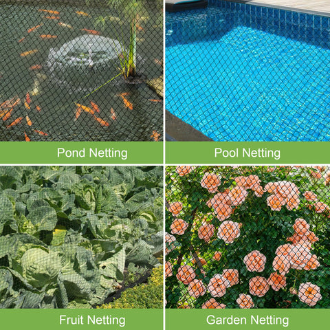 TRIOSEA garden and pool netting uses to protect plants and water features
