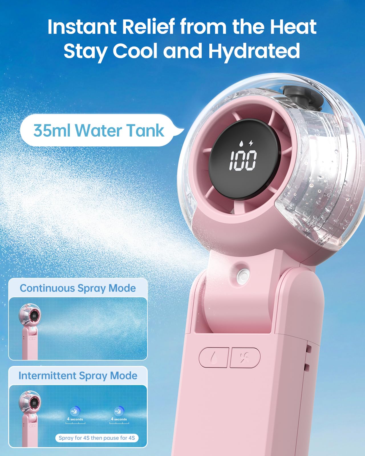 TriPole head tilt 190 degrees allows personalized airflow.