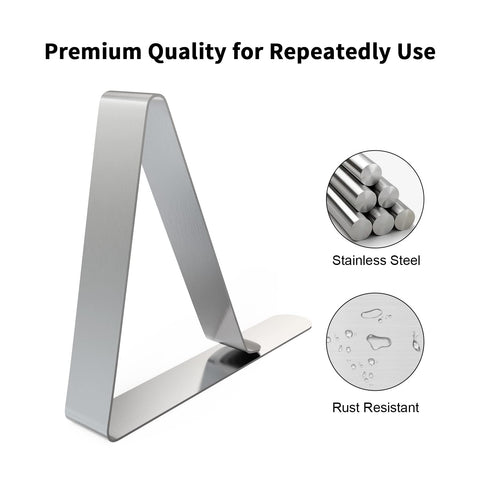 Stainless steel TriPole clips with rust-resistant finish for outdoor use