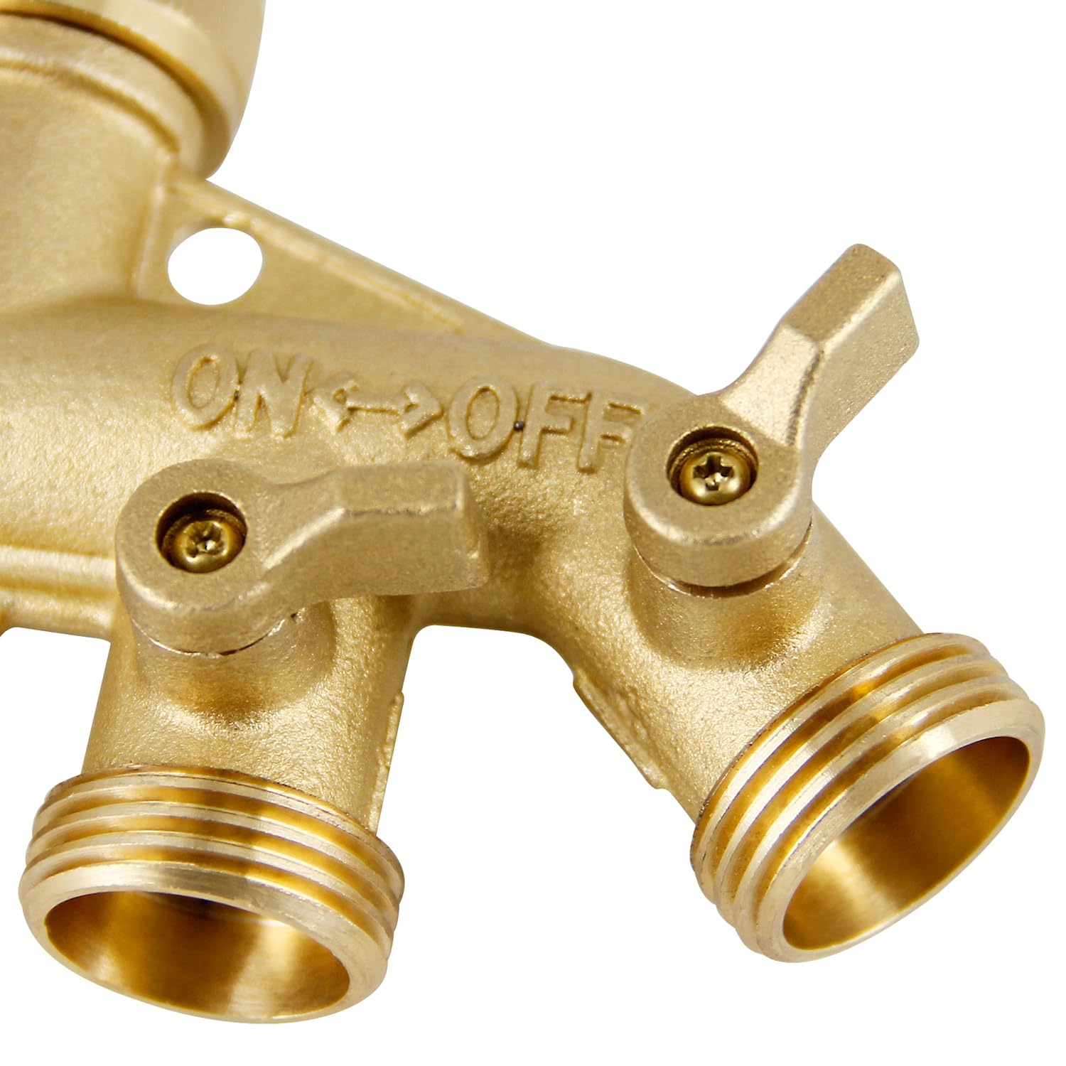 Triumpeek 4-way hose splitter with ABS shut-off for precise flow control