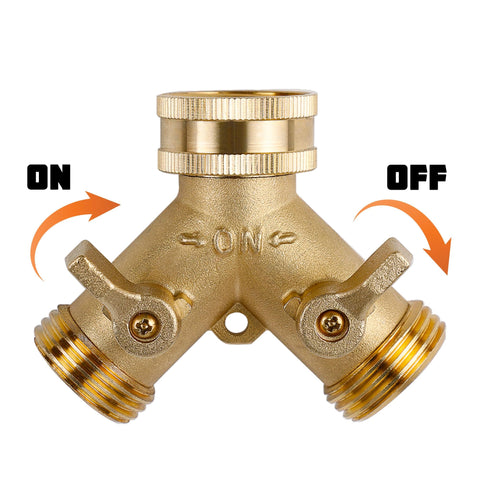 Leak-proof Triumpeek hose splitter with O-rings ensuring tight connections.