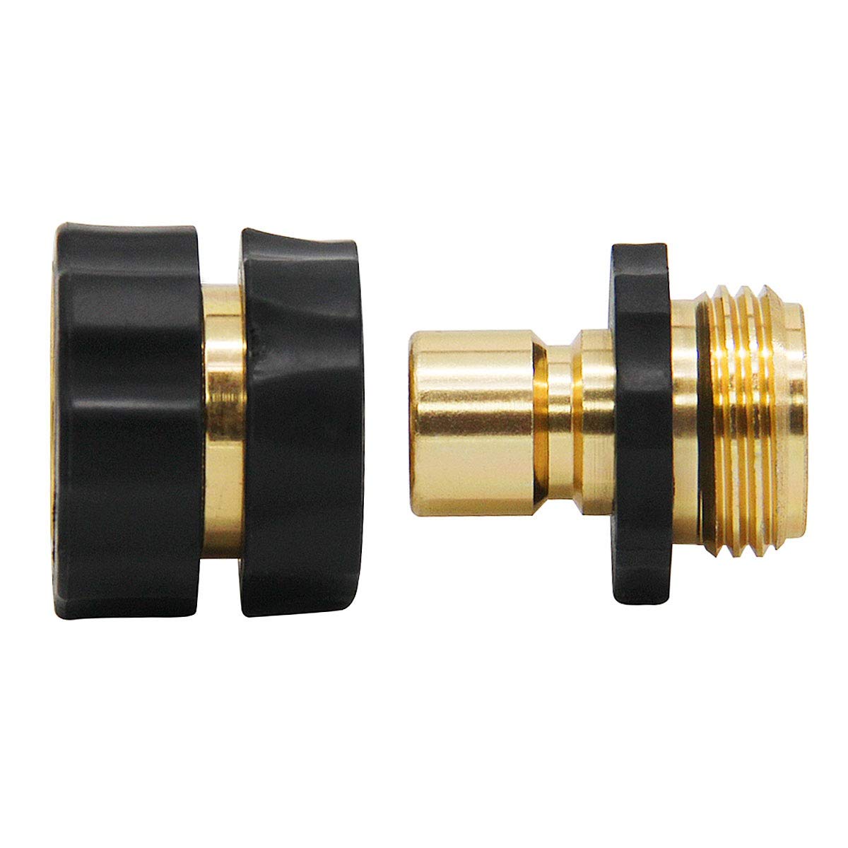 Triumpeek garden hose setup with quick-connect fittings for fast watering tasks.