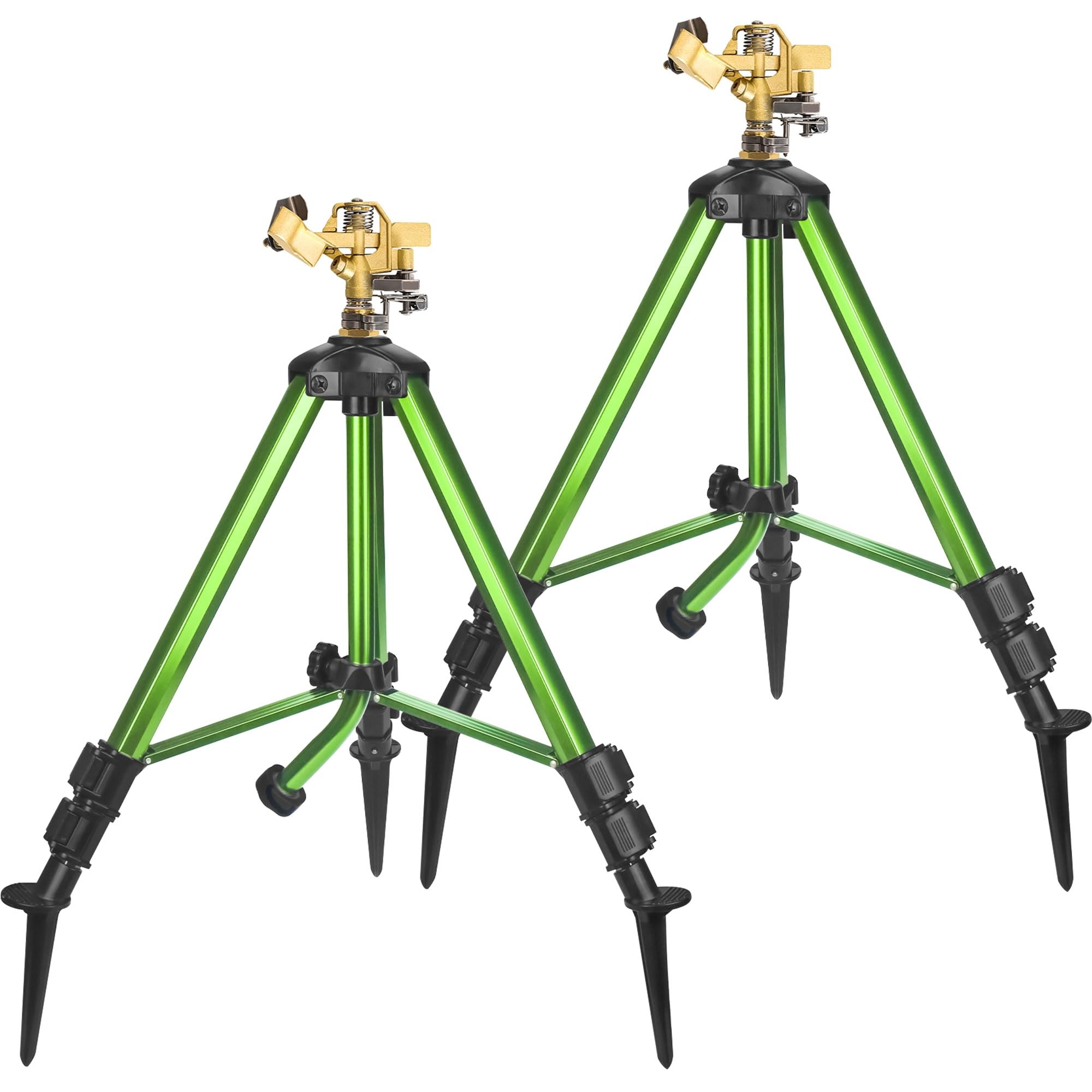 Triumpeek impact sprinkler with brass head delivers steady lawn coverage.