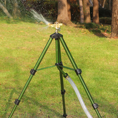 Spray range of 40 to 86 feet for large lawns and gardens.