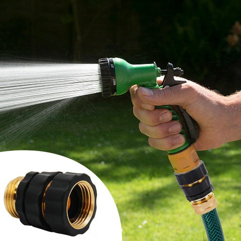 Triumpeek garden hose fittings compatible with standard 3/4-inch hoses.