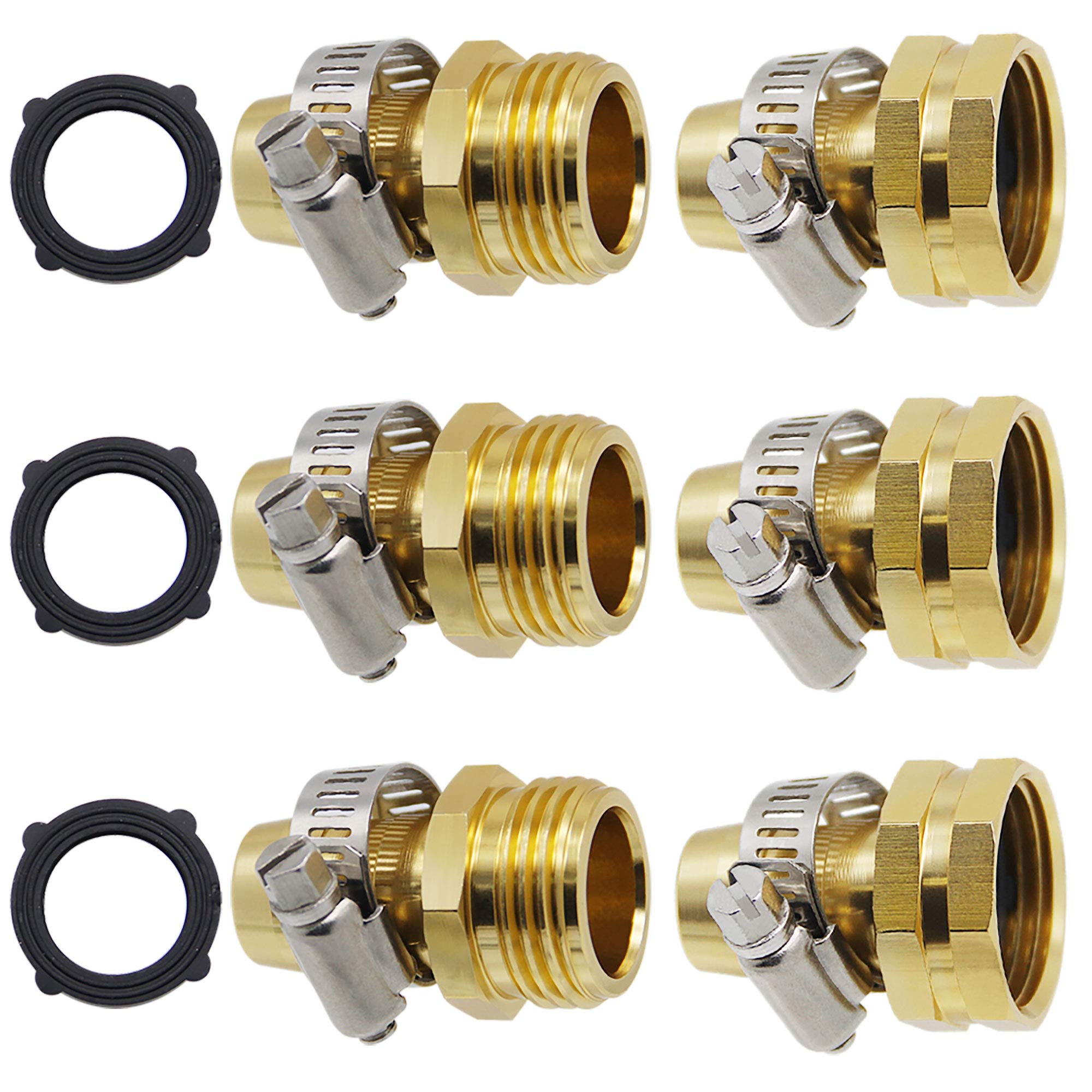 Triumpeek garden hose repair kit assembly for quick leak-free connection