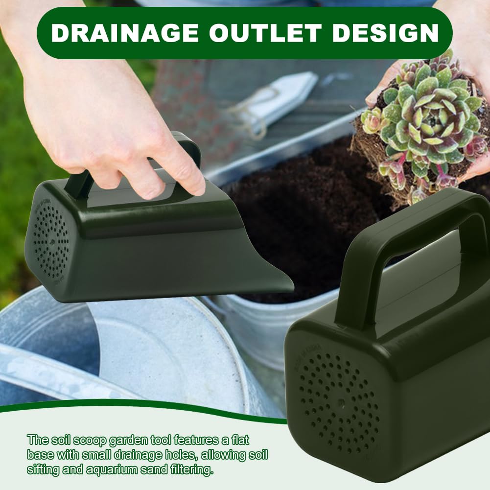 Trivolein ergonomic handle provides secure grip during transplanting