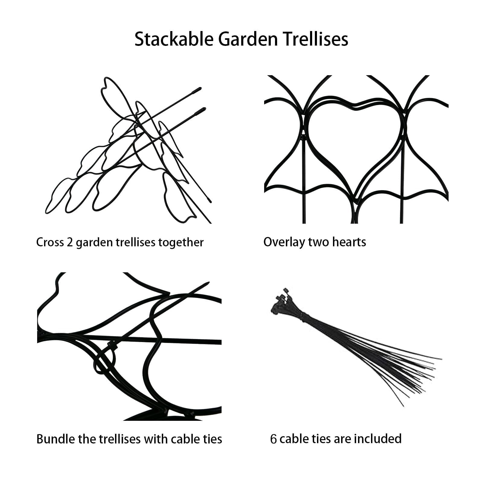 Trlzey metal vine support trellis ideal for ivy and flowers